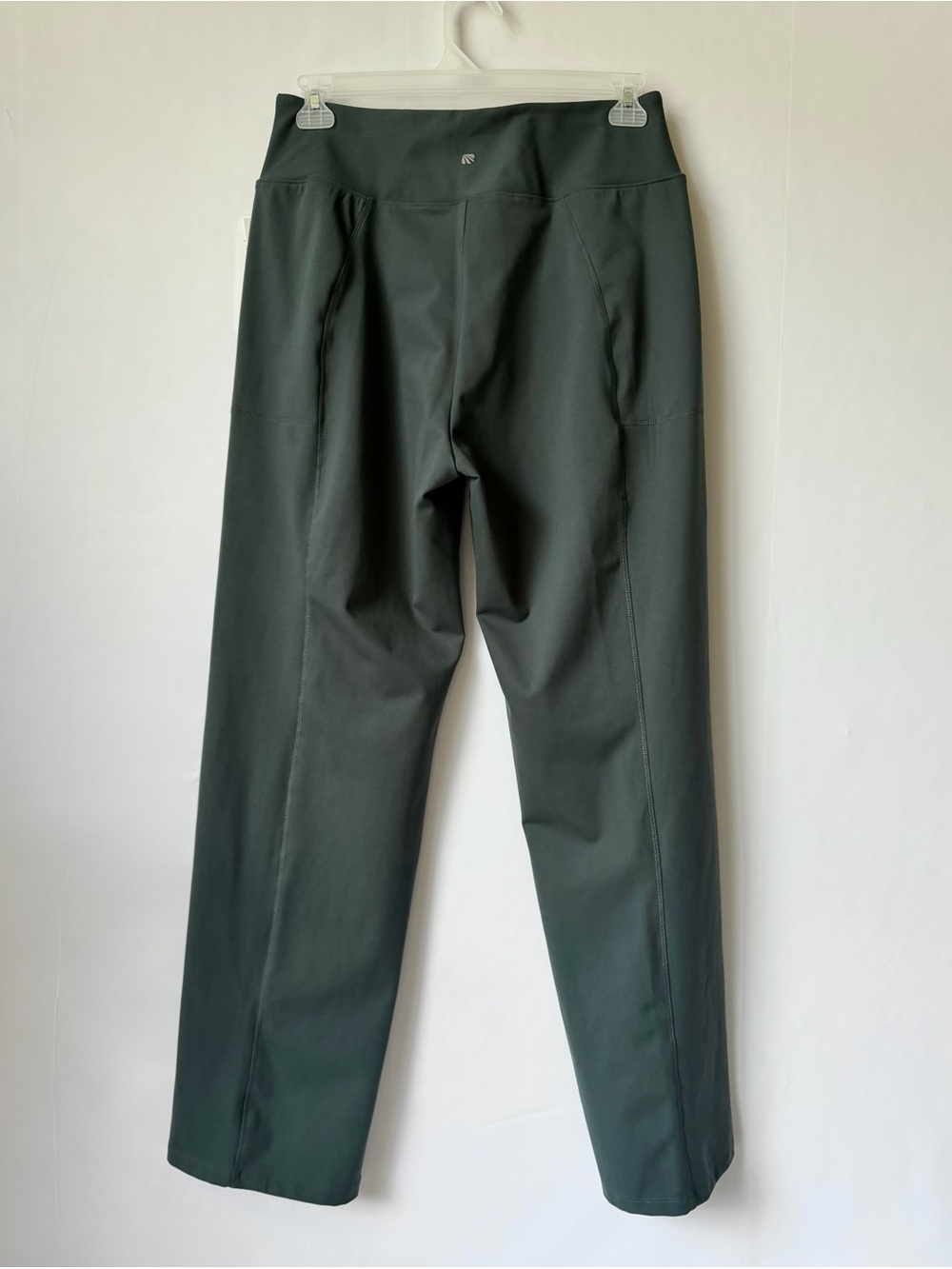 Marika Travel & Commute Wide Leg Pants XL Green High Rise Stretch Zip Pocket NWT - Picture 3 of 16